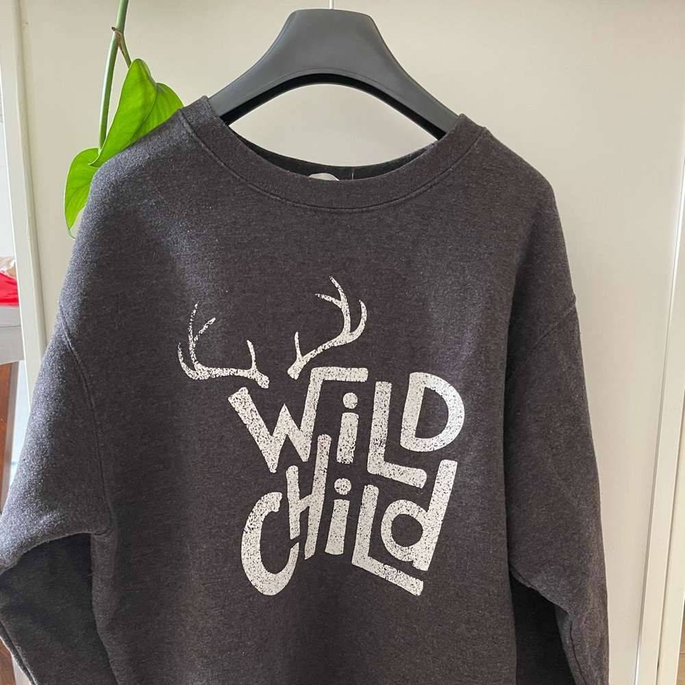 Gray Sweatshirt with inner fleece lining